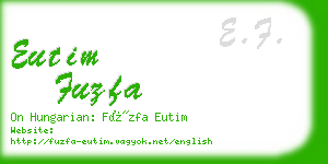 eutim fuzfa business card